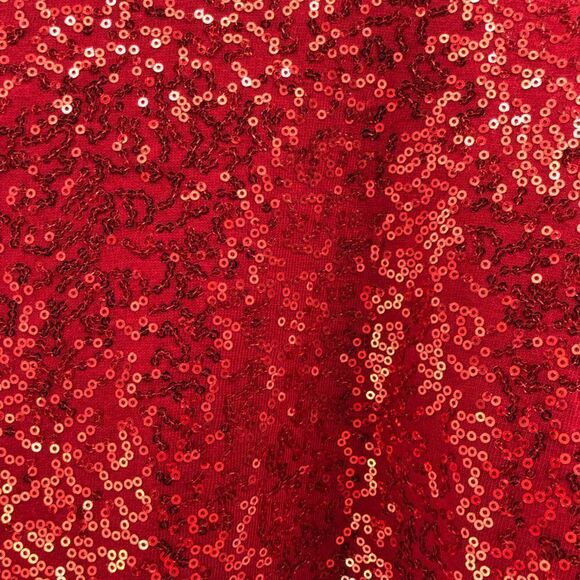 ‎DKNY Sequin-Embellished Keyhole Swe Holiday Red Small - Picture 9 of 11